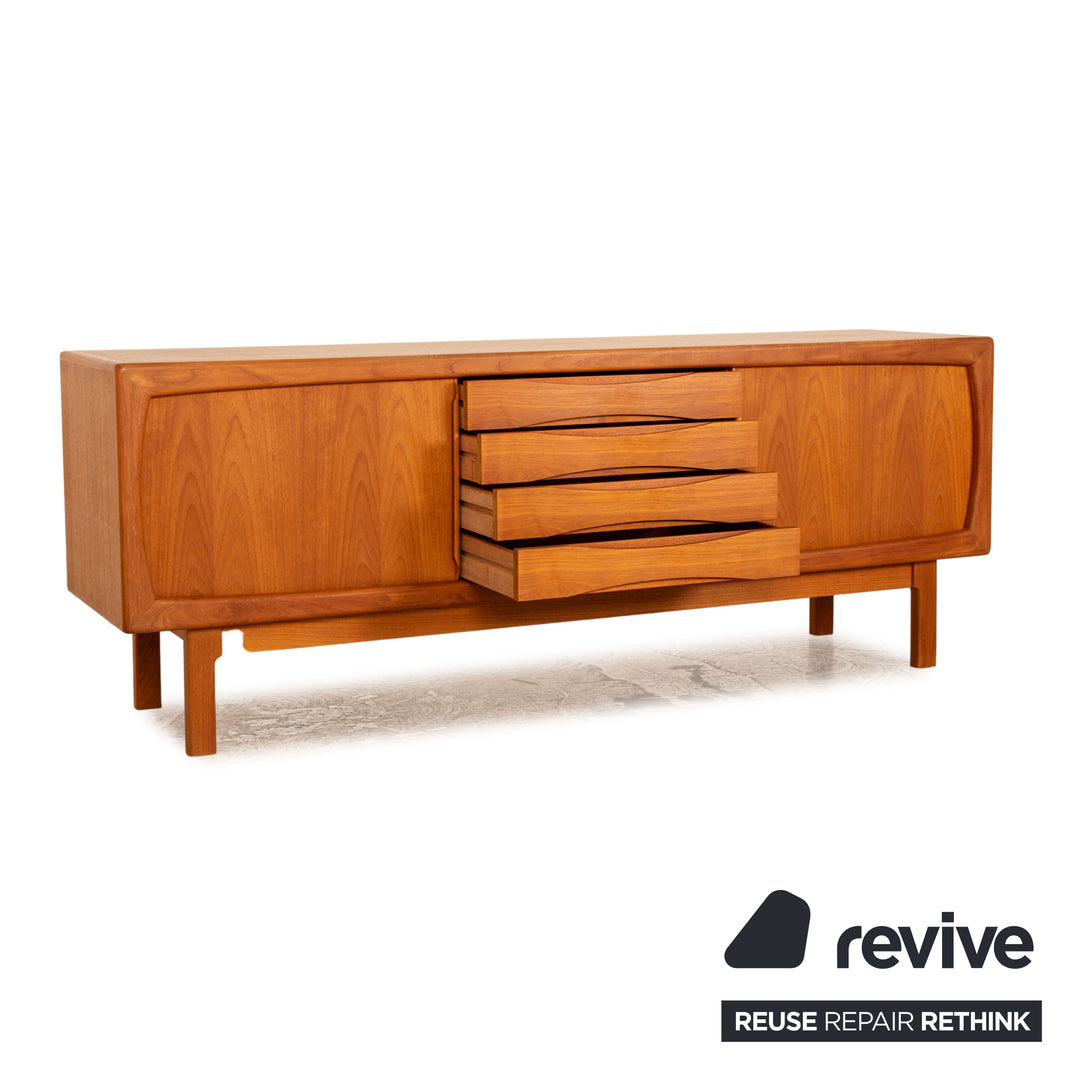 H.P. Hansen Holz Sideboard Teak Vintage Braun 200 x 49 cm