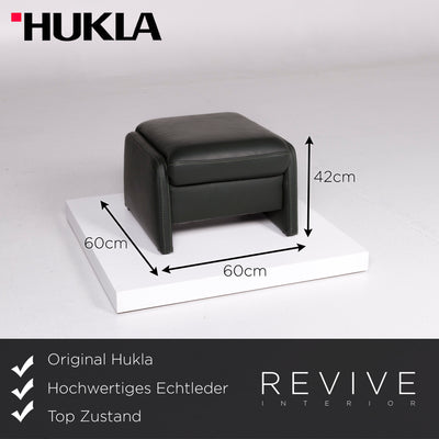 Hukla Leder Hocker Grün Leder #10682