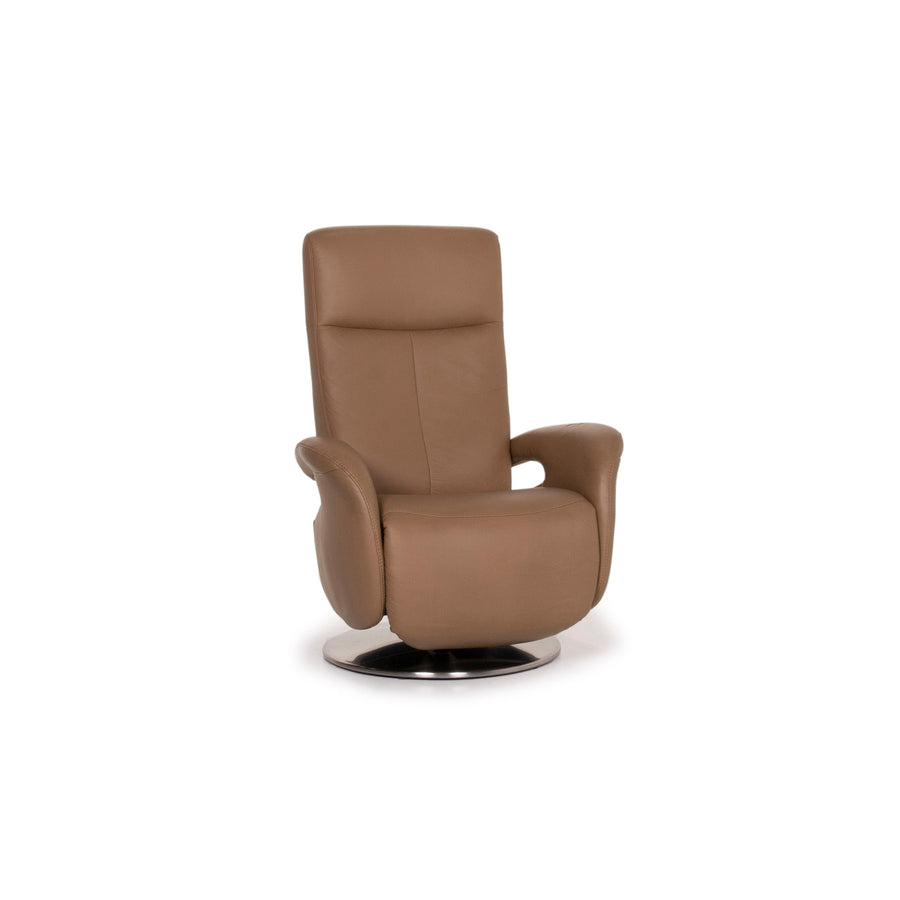 Hukla Leder Sessel Beige Relaxfunktion #15495