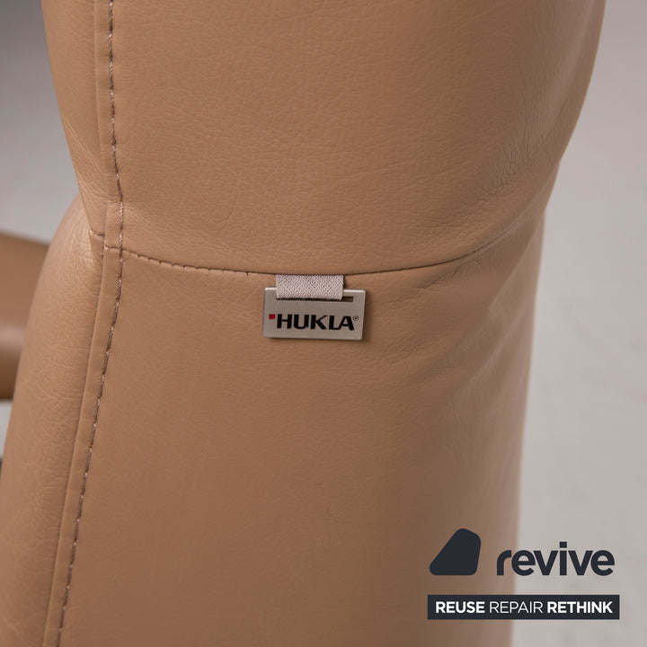 Hukla Leder Sessel Beige Relaxfunktion #15495