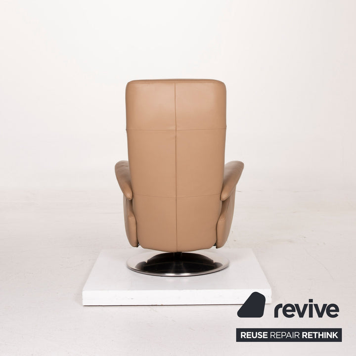 Hukla Leder Sessel Beige Relaxfunktion #15495