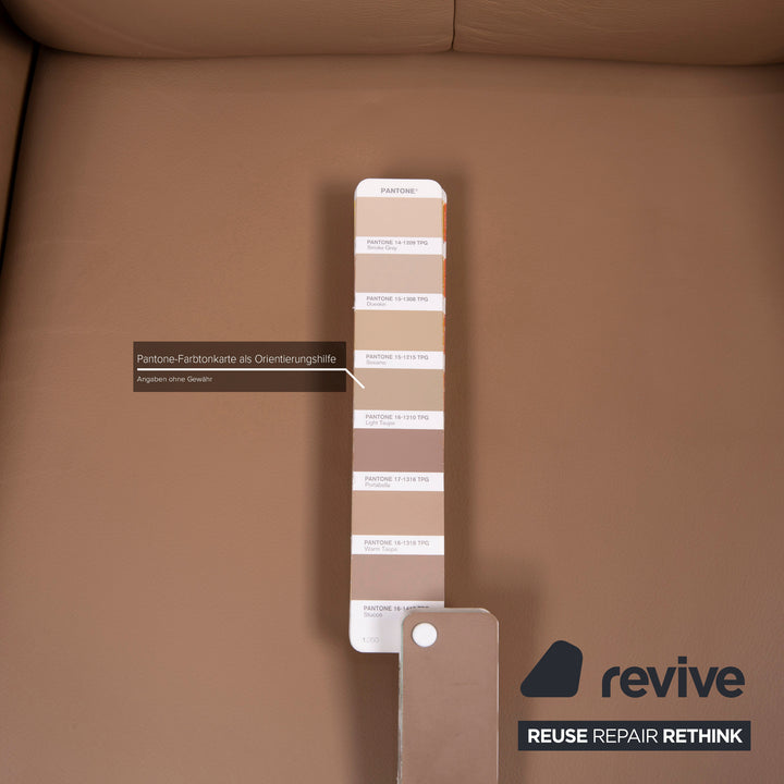 Hukla Leder Sessel Beige Relaxfunktion #15495