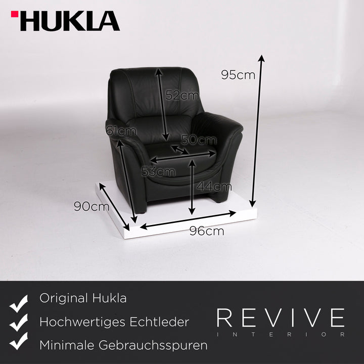 Hukla Leather Armchair Green Leather #10680