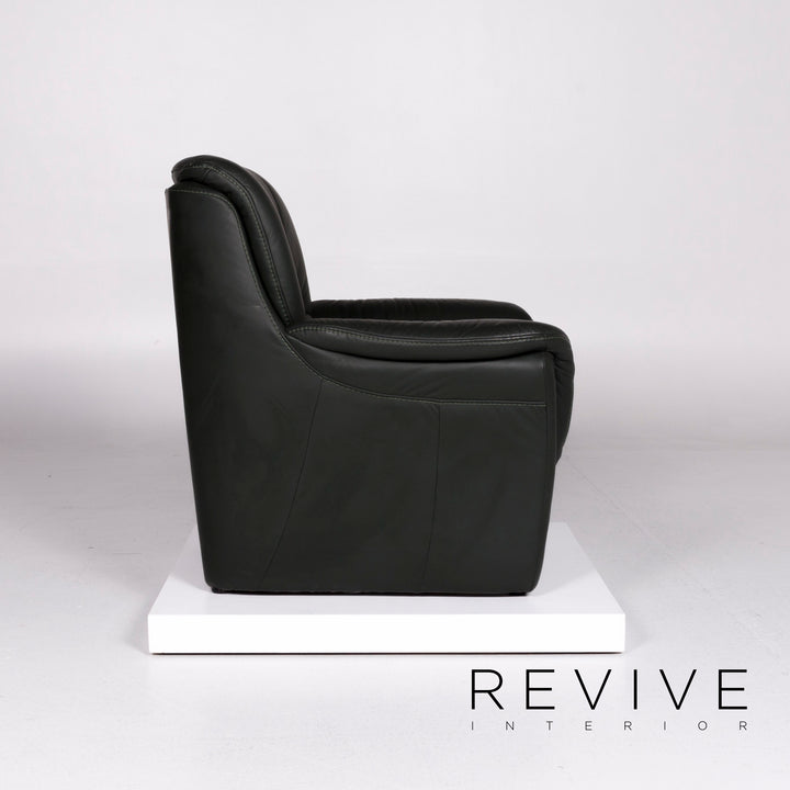 Hukla Leather Armchair Green Leather #10680