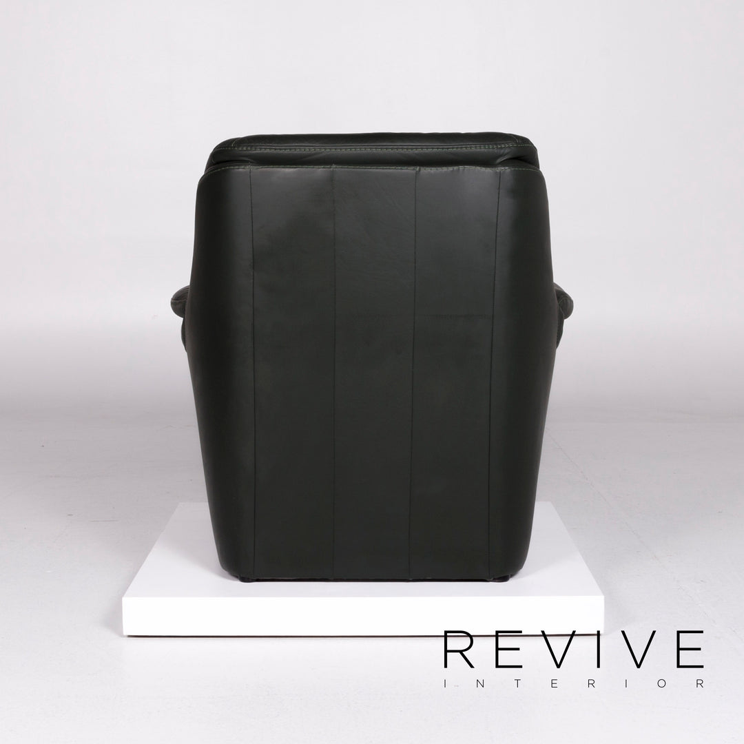 Hukla Leather Armchair Green Leather #10680