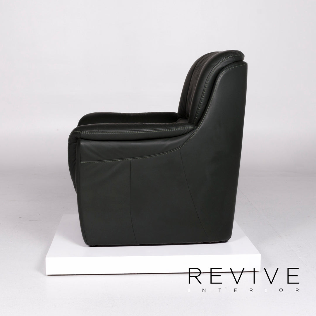 Hukla Leather Armchair Green Leather #10680