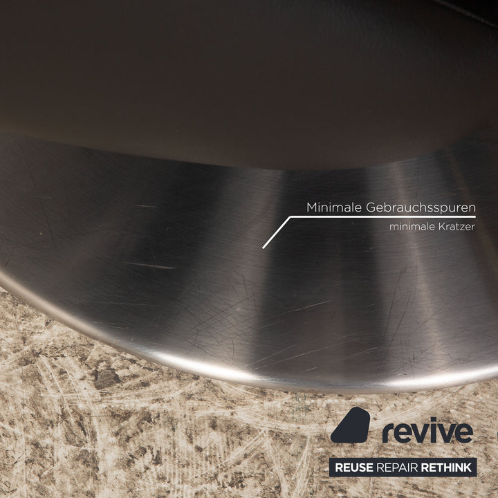 Hukla leather armchair black manual function