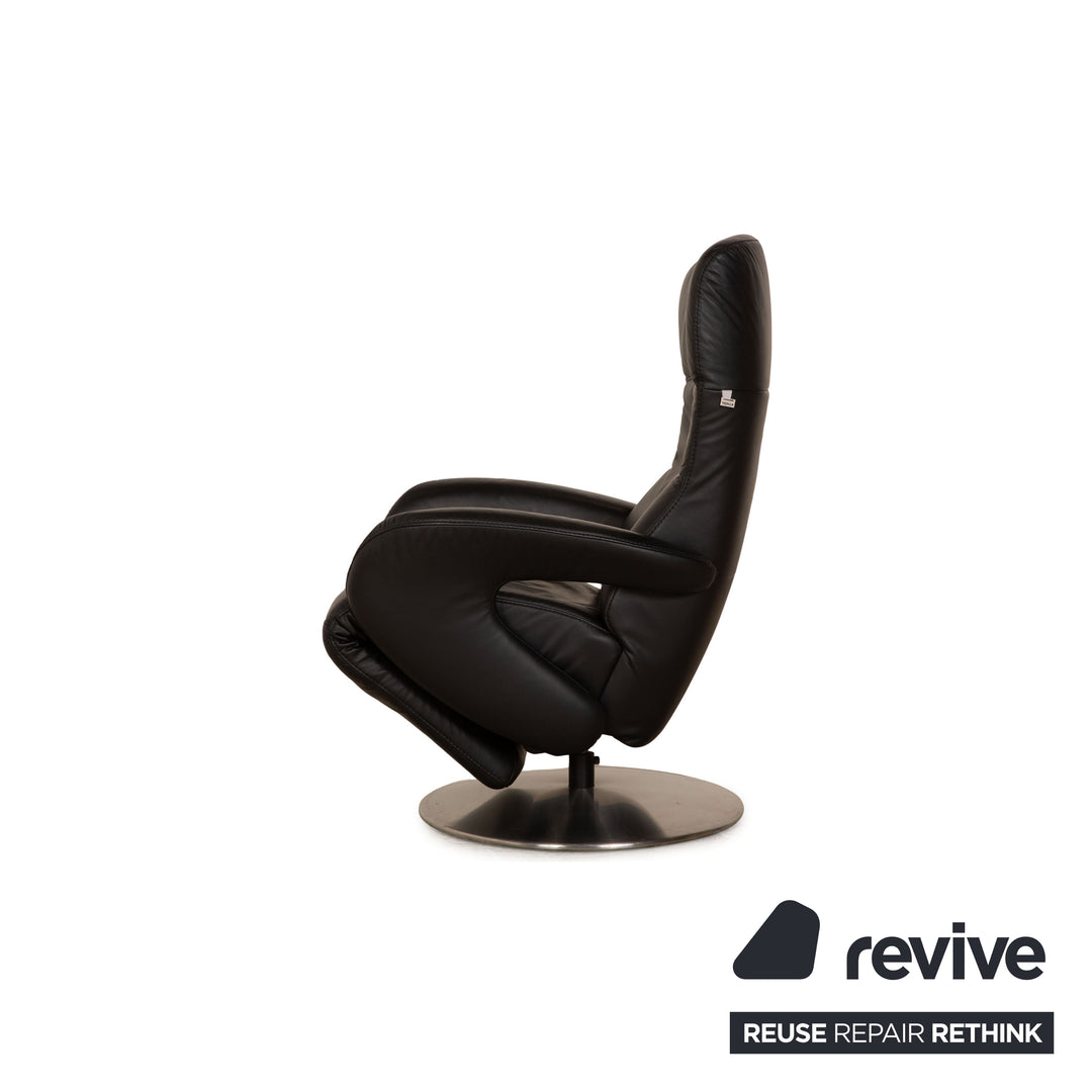 Hukla leather armchair black manual function