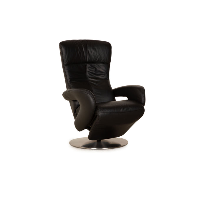 Hukla leather armchair black manual function