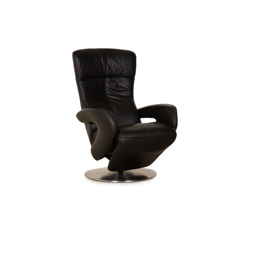 Hukla leather armchair black manual function