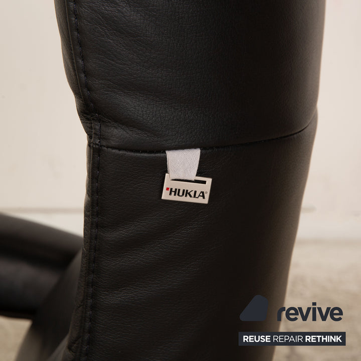 Hukla leather armchair black manual function