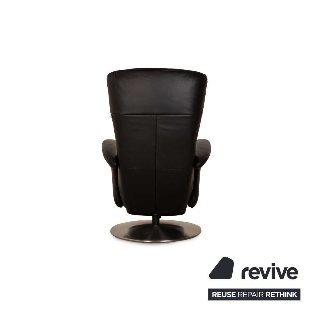 Hukla leather armchair black manual function