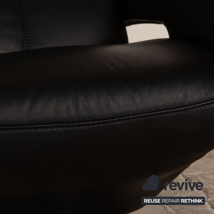 Hukla leather armchair black manual function
