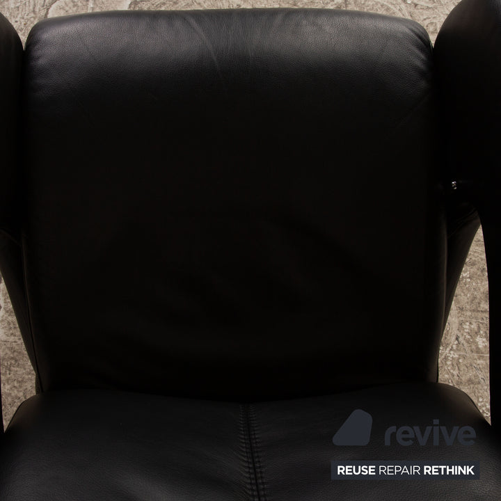 Hukla leather armchair black manual function