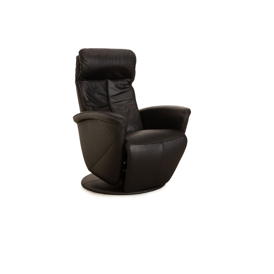 Hukla Leder Sessel Schwarz Relaxfunktion manuelle Funktion