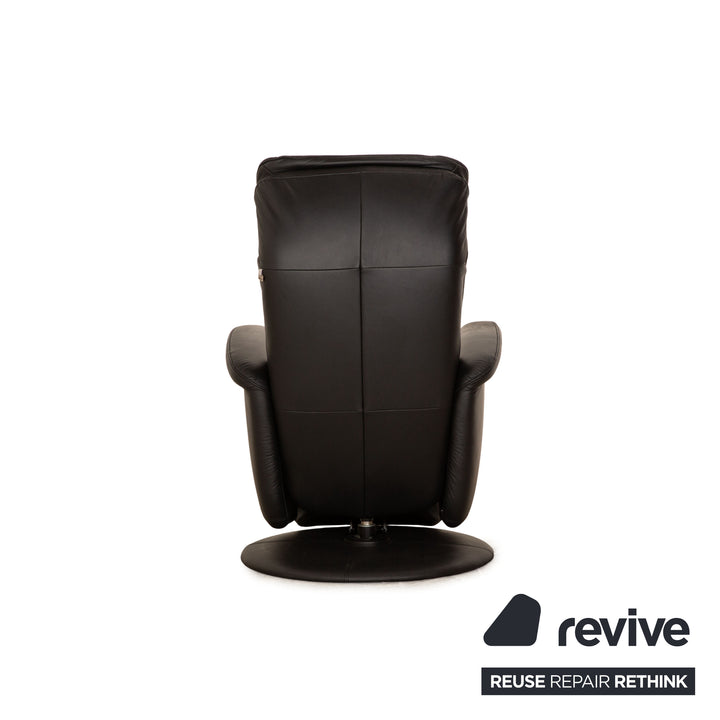 Hukla Leder Sessel Schwarz Relaxfunktion manuelle Funktion