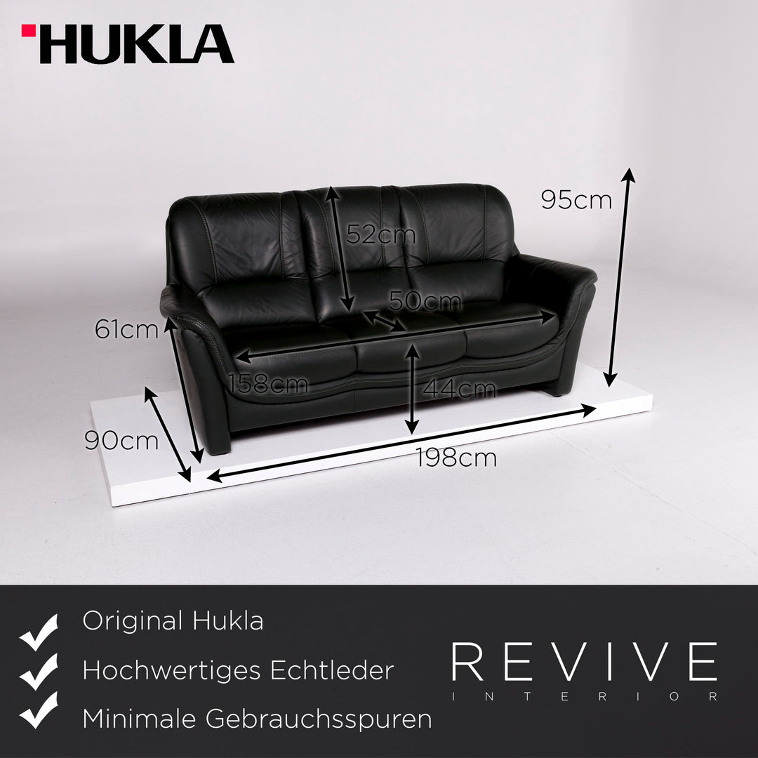 Hukla Leder Sofa Grün Dreisitzer Leder #10681