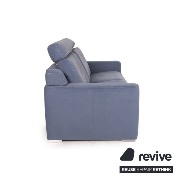 Hukla Sofastyle Stoff Sofa Blau Zweisitzer Funktion Relaxfunktion Couch Sofa