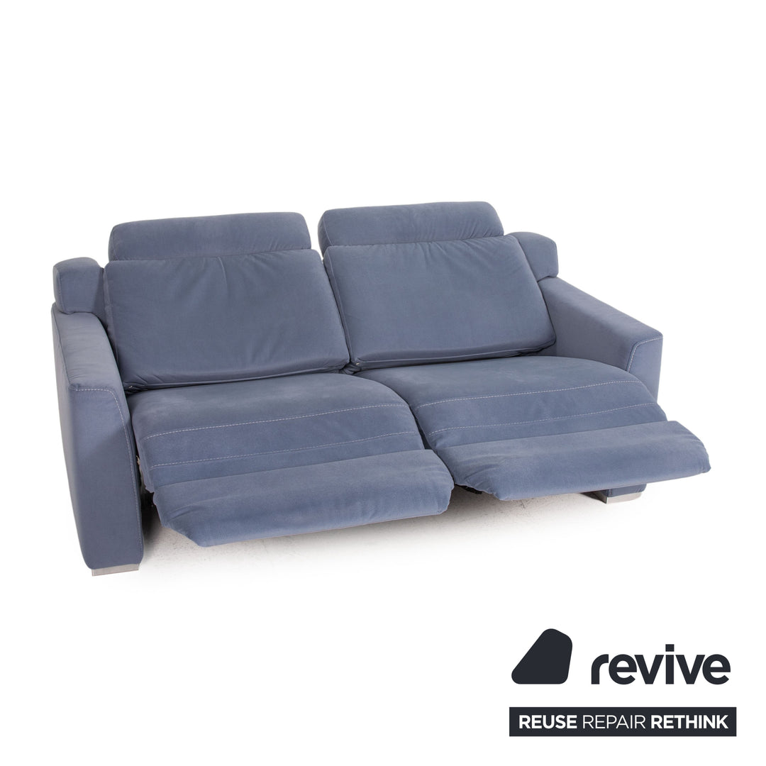 Hukla Sofastyle Stoff Sofa Blau Zweisitzer Funktion Relaxfunktion Couch Sofa