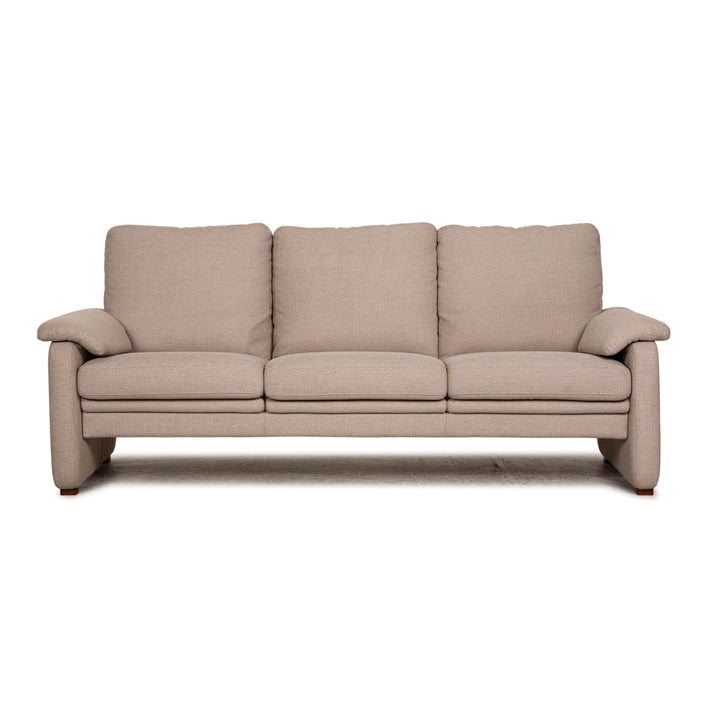 HUKLA Stoff Dreisitzer Beige Couch Sofa