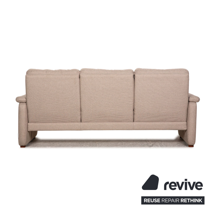 HUKLA fabric three seater beige couch sofa