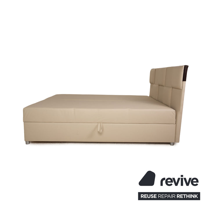 IconX STUDIOS Apollo imitation leather box spring bed beige