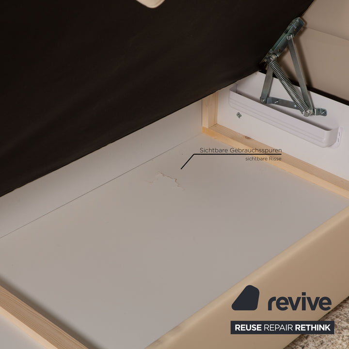 IconX STUDIOS Apollo imitation leather box spring bed beige