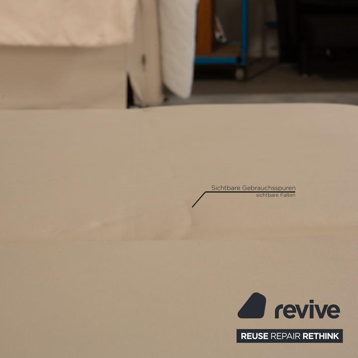 IconX STUDIOS Apollo imitation leather box spring bed beige