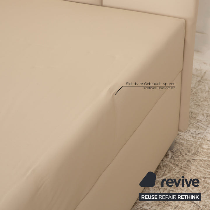 IconX STUDIOS Apollo imitation leather box spring bed beige