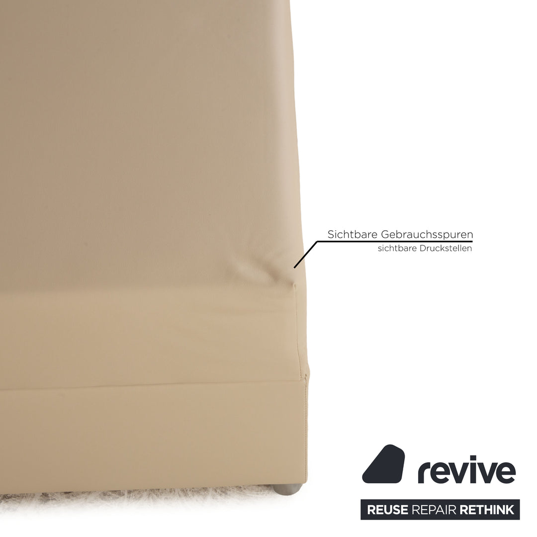 IconX STUDIOS Apollo imitation leather box spring bed beige