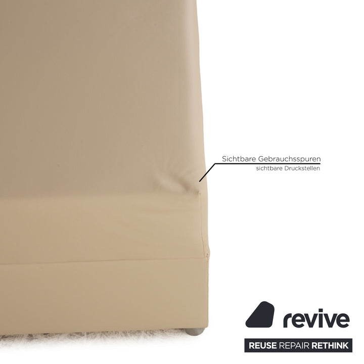 IconX STUDIOS Apollo imitation leather box spring bed beige