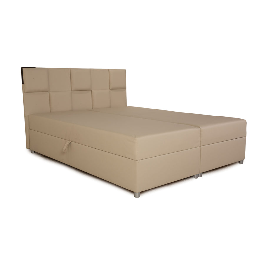 IconX STUDIOS Apollo imitation leather box spring bed beige