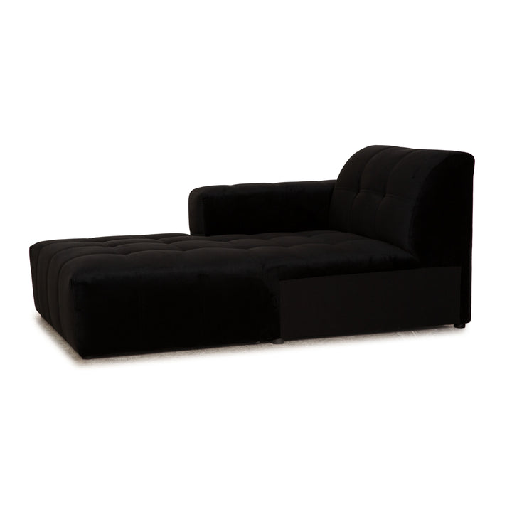 IconX STUDIOS Switzerland Bloom Velvet Fabric Lounger Recamiere Daybed Black Daybed Lounger