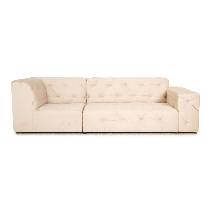 IconX STUDIOS Venus Samt Stoff Dreisitzer Sofa Couch Beige