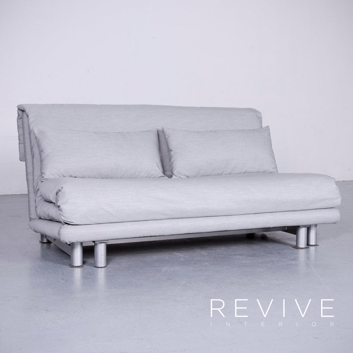 ligne roset Multy Designer Fabric Sofa Gray Three Seater Couch #5678