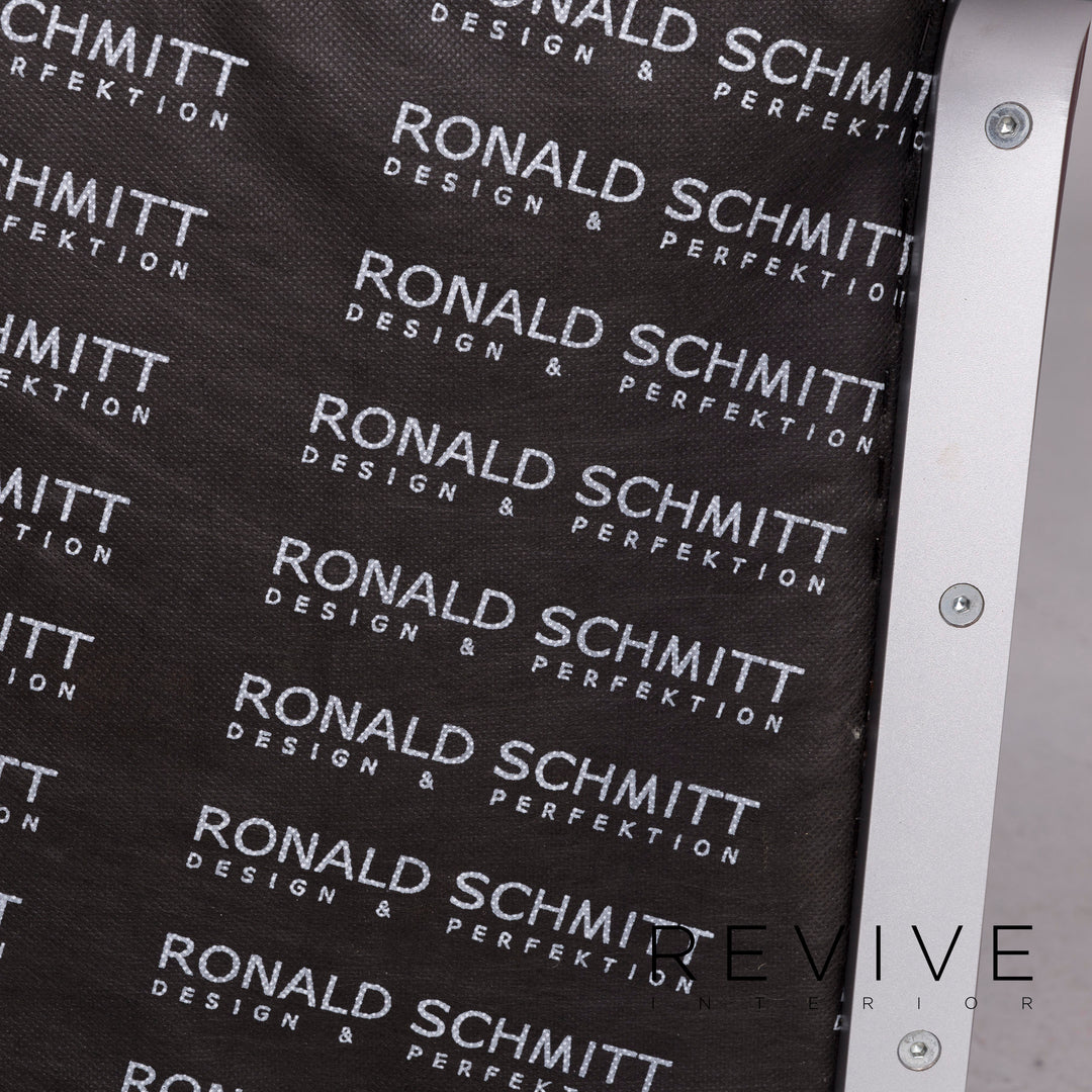 Ronald Schmitt Leder Stuhl Garnitur Weinrot Set #11821