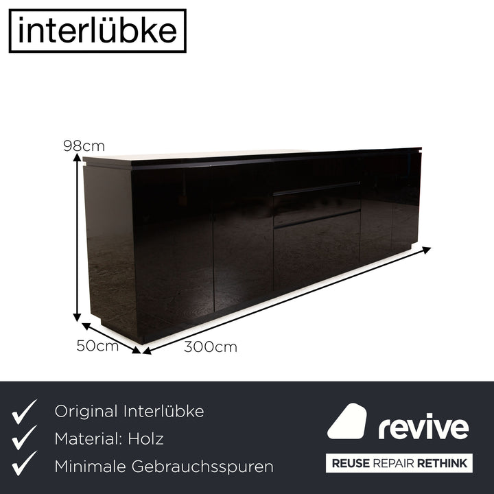 Interlübke Cube Lounge Sideboard Wood Black