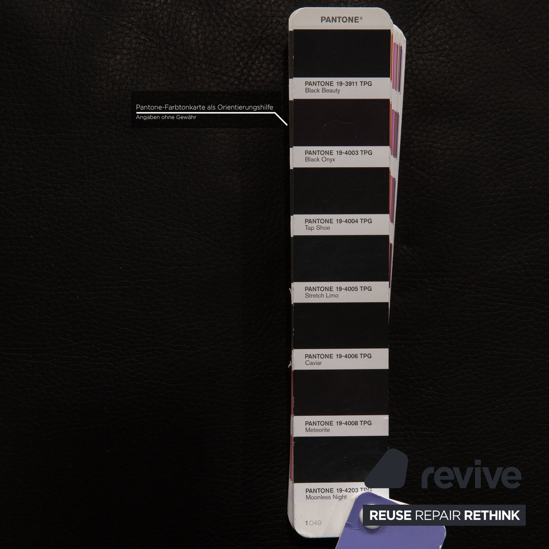 Intertime Cielo leather sofa set black function three seater couch