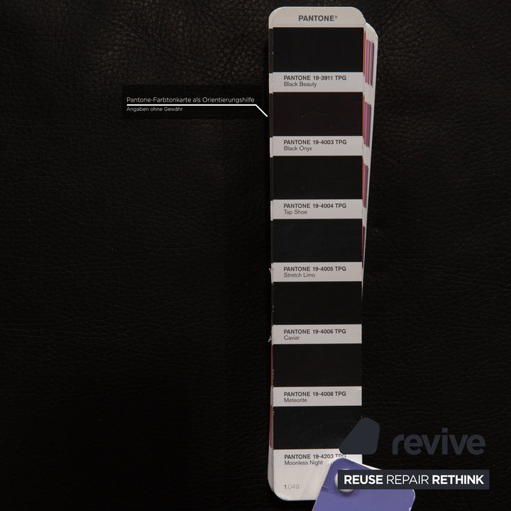 Intertime Cielo leather sofa set black function three seater couch