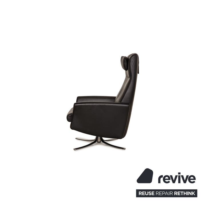 Intertime Leather Armchair Black Function recliner