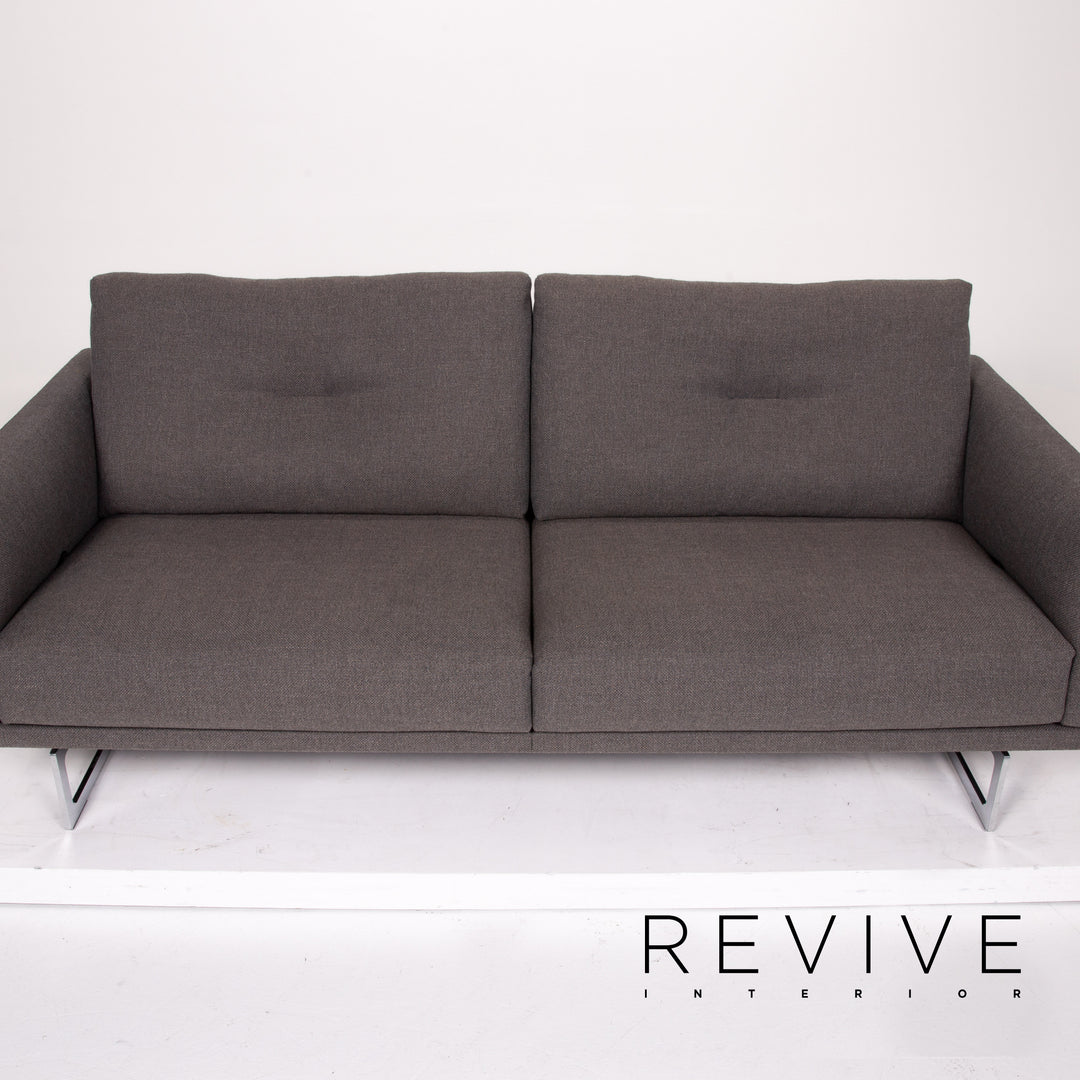 Intertime Mellow Stoff Sofa Grau Zweisitzer Relaxfunktion Funktion Couch #13768
