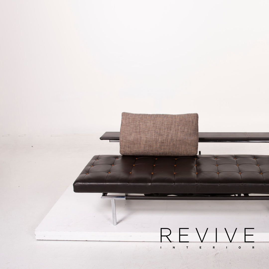 IP Design Campus de Luxe leather lounger dark brown function two-seater #14778