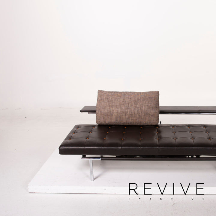 IP Design Campus de Luxe leather lounger dark brown function two-seater #14778