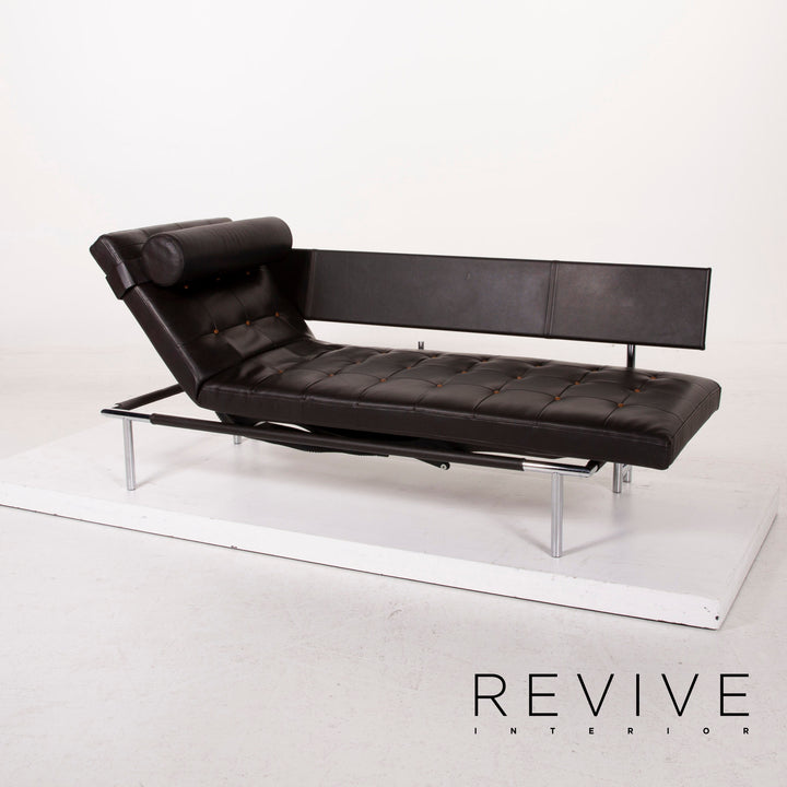 IP Design Campus de Luxe leather lounger dark brown function two-seater #14778
