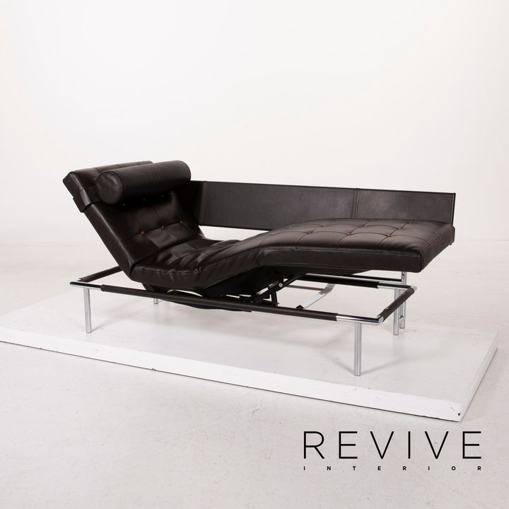 IP Design Campus de Luxe leather lounger dark brown function two-seater #14778