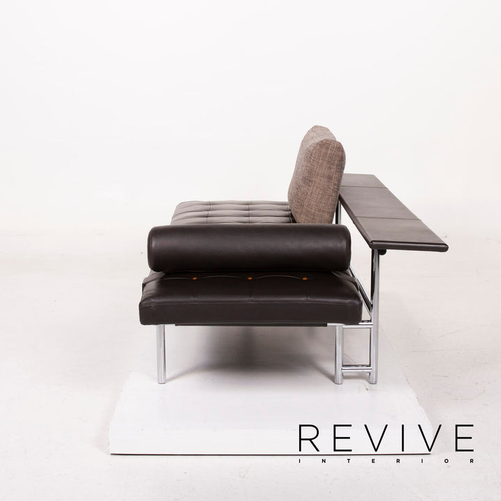 IP Design Campus de Luxe leather lounger dark brown function two-seater #14778