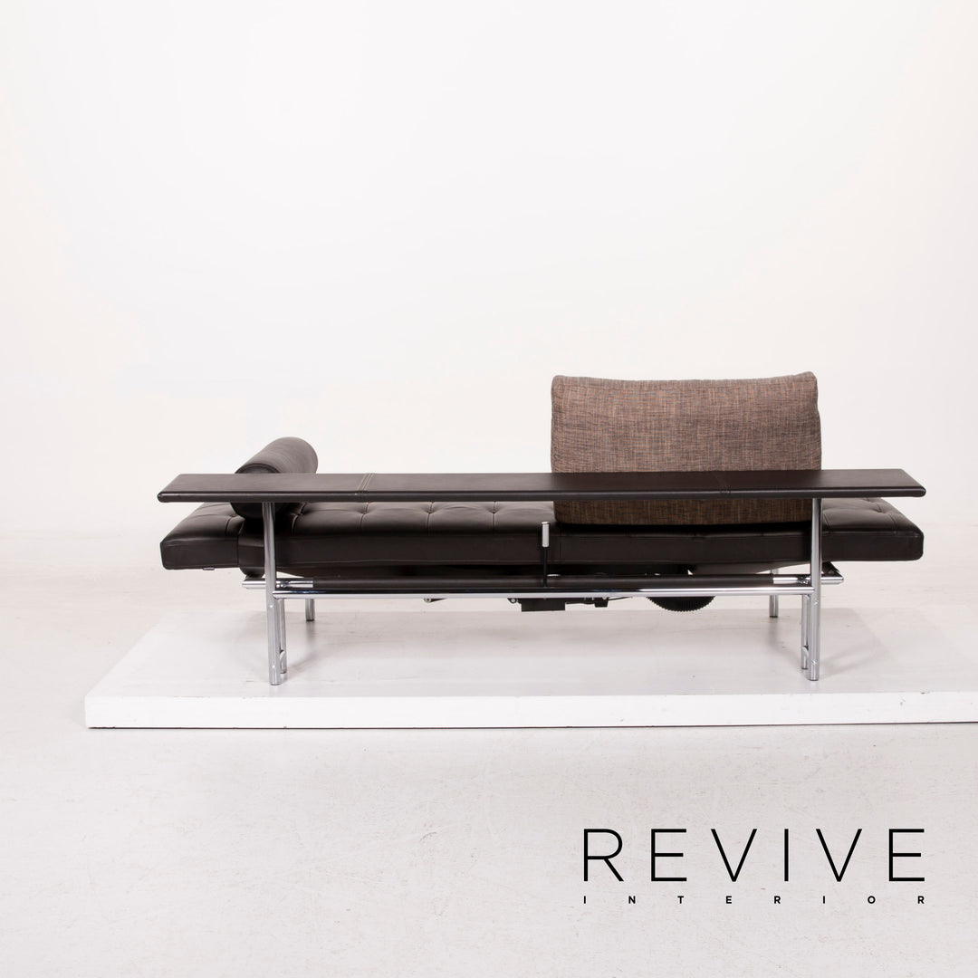 IP Design Campus de Luxe leather lounger dark brown function two-seater #14778