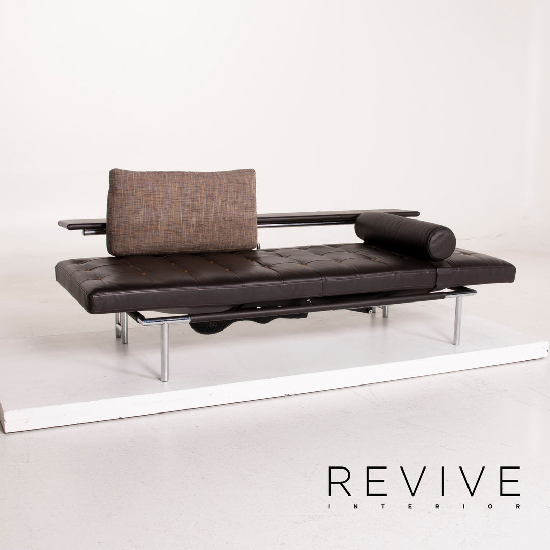 IP Design Campus de Luxe leather lounger dark brown function two-seater #14778
