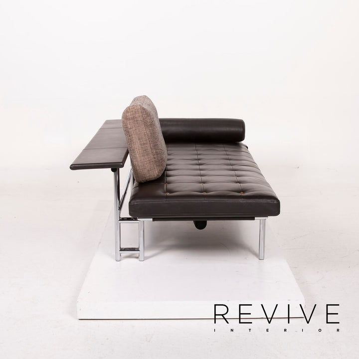 IP Design Campus de Luxe leather lounger dark brown function two-seater #14778