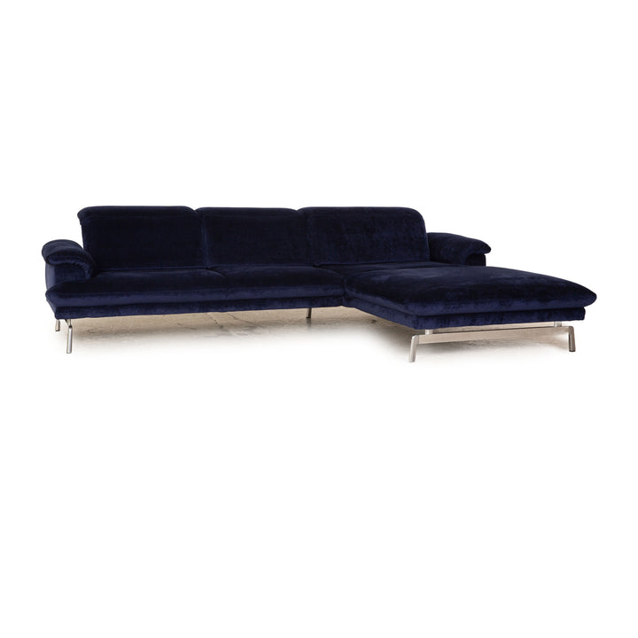 Joop! 8153 Stoff Sofa Blau manuelle Funktion Recamiere Rechts Sofa Couch
